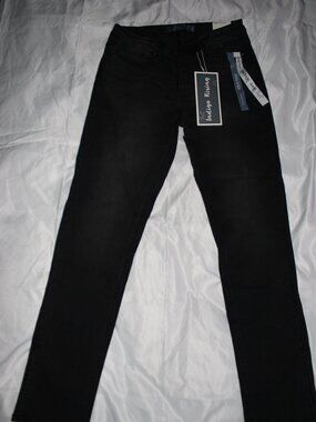 Indigo Rising Black High-Rise Slim Straight Fit Size 7/28 Jeans